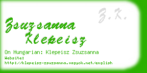 zsuzsanna klepeisz business card